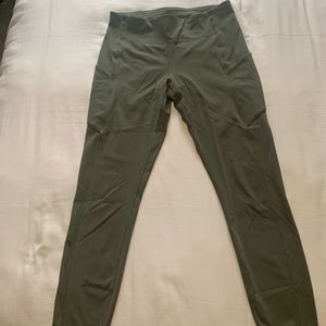Lululemon Speed Up Leggings Tights 7/8 Length Size 8 Grey/Green Sage